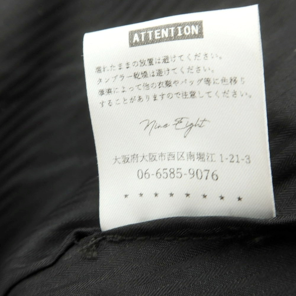 【中古】ナインエイト Nine Eight ラムレザー スタッズ ライダースジャケット ブラック【 M 】【 状態ランクB 】【 メンズ 】