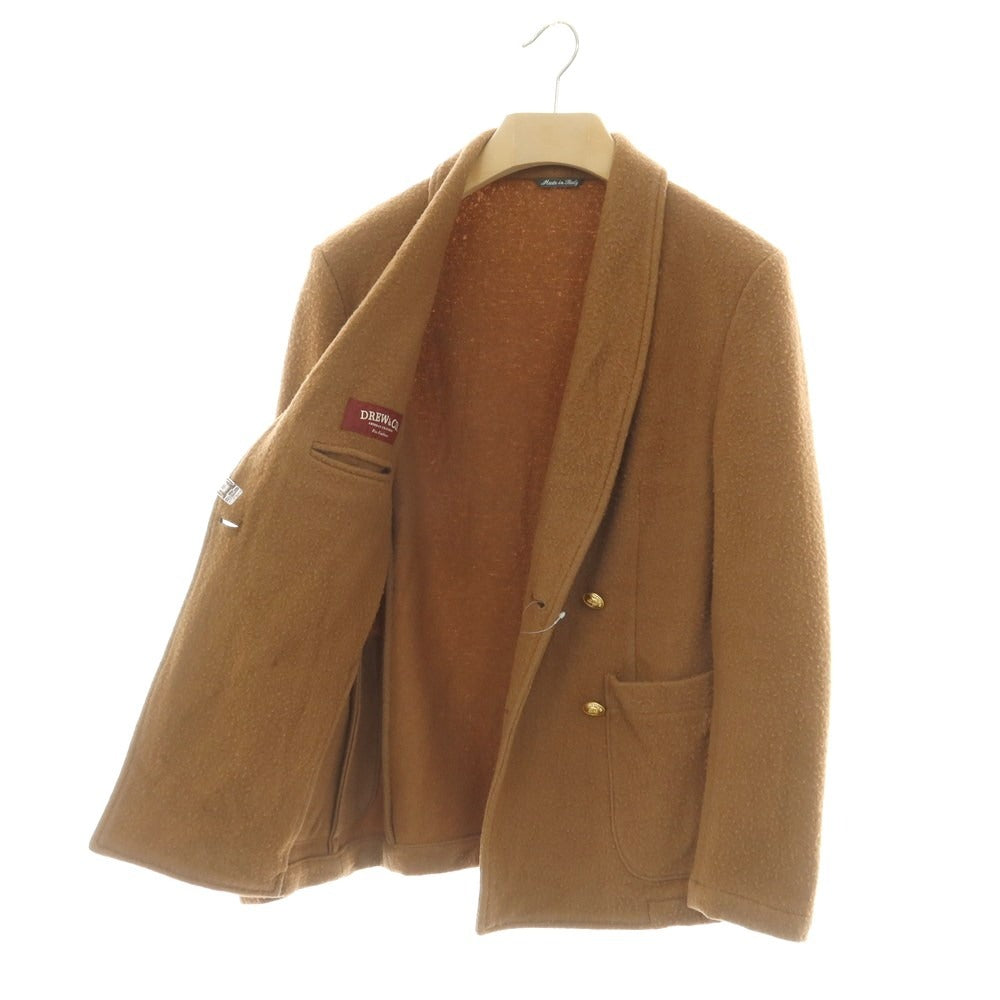 【中古】ドリューアンドコー DREW&CO ウール ショールカラー ダブル 6B カジュアルジャケット ブラウン【 S 】【 状態ランクC 】【 メンズ 】