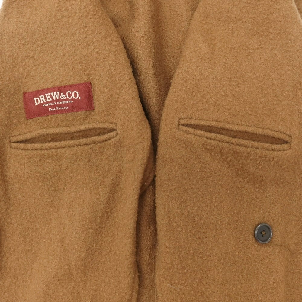 【中古】ドリューアンドコー DREW&CO ウール ショールカラー ダブル 6B カジュアルジャケット ブラウン【 S 】【 状態ランクC 】【 メンズ 】