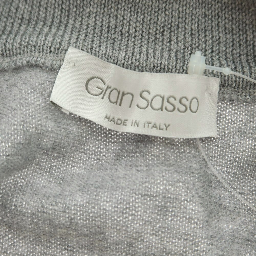 【中古】グランサッソ GRAN SASSO ハイゲージ ウール カーディガン グレー【 48 】【 状態ランクB 】【 メンズ 】