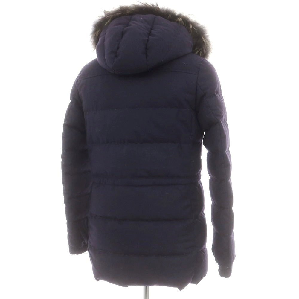 【中古】タトラス TATRAS ウールカシミヤ ファー ダウンコート ネイビー【 2 】【 状態ランクB 】【 メンズ 】