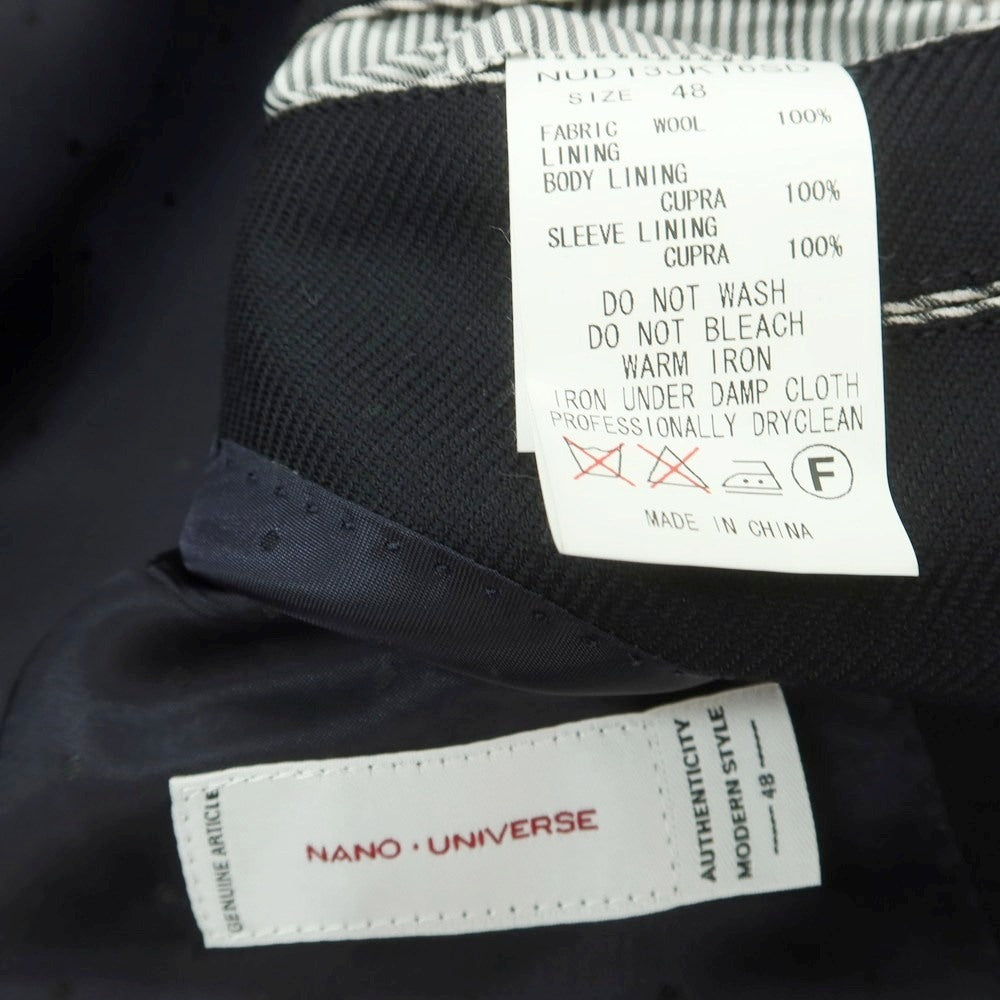 【中古】ナノユニバース nano universe ウール 2B テーラードジャケット ダークネイビー【 48 】【 状態ランクB 】【 メンズ 】