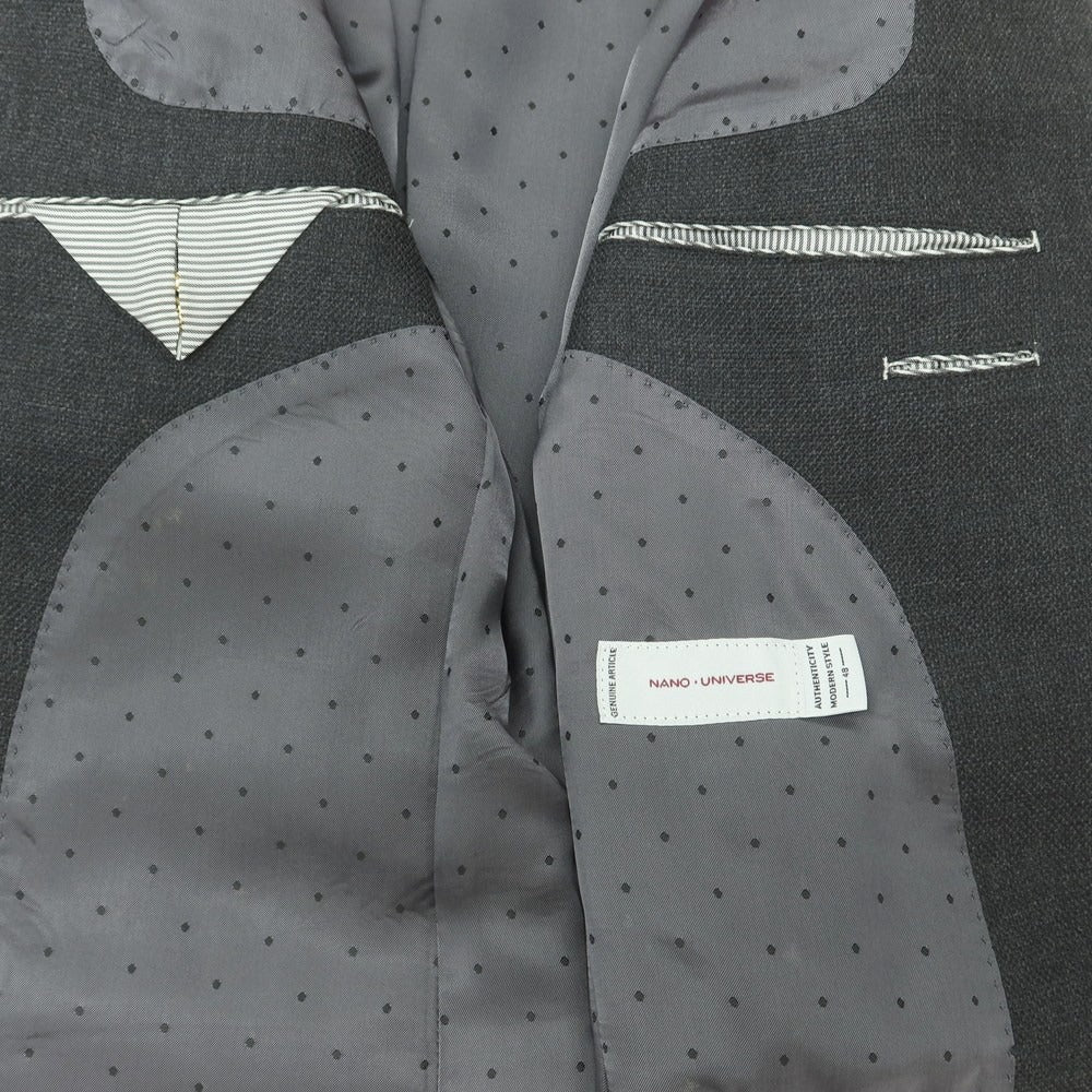 【中古】ナノユニバース nano universe ウール 2B テーラードジャケット グレー【 48 】【 状態ランクC 】【 メンズ 】