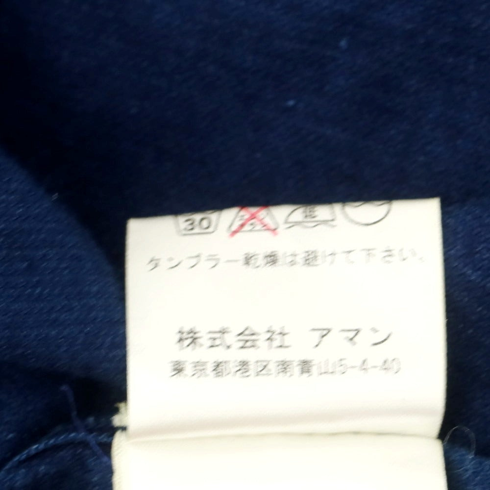 【中古】フィナモレ Finamore コットン 細畝コーデュロイ ホリゾンタルカラー カジュアルシャツ ネイビー【 39 】【 状態ランクC 】【 メンズ 】