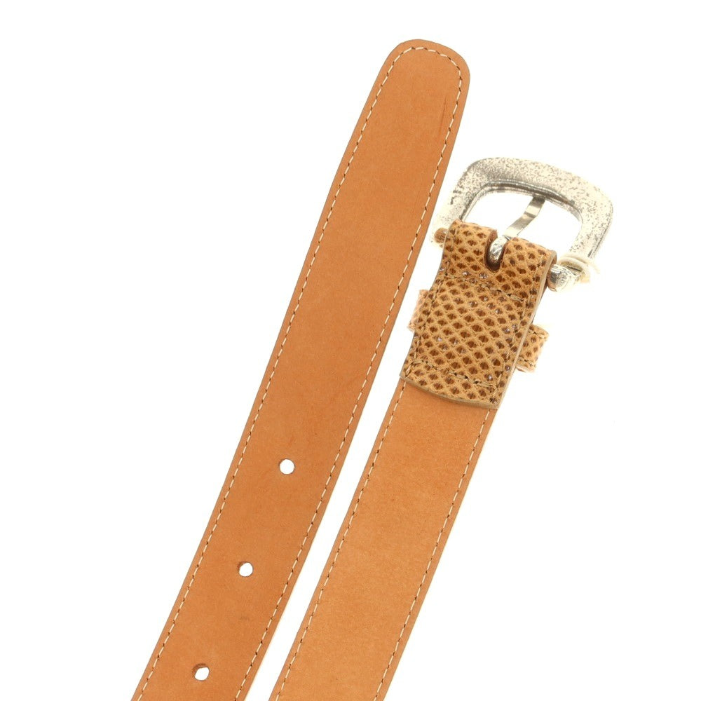 【中古】アンボワーズ AMBOISE カロングレザー ベルト ベージュ【 40/100 】【 状態ランクA 】【 メンズ 】