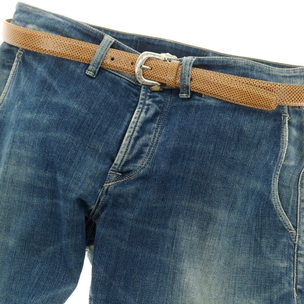 【中古】アンボワーズ AMBOISE カロングレザー ベルト ベージュ【 40/100 】【 状態ランクA 】【 メンズ 】