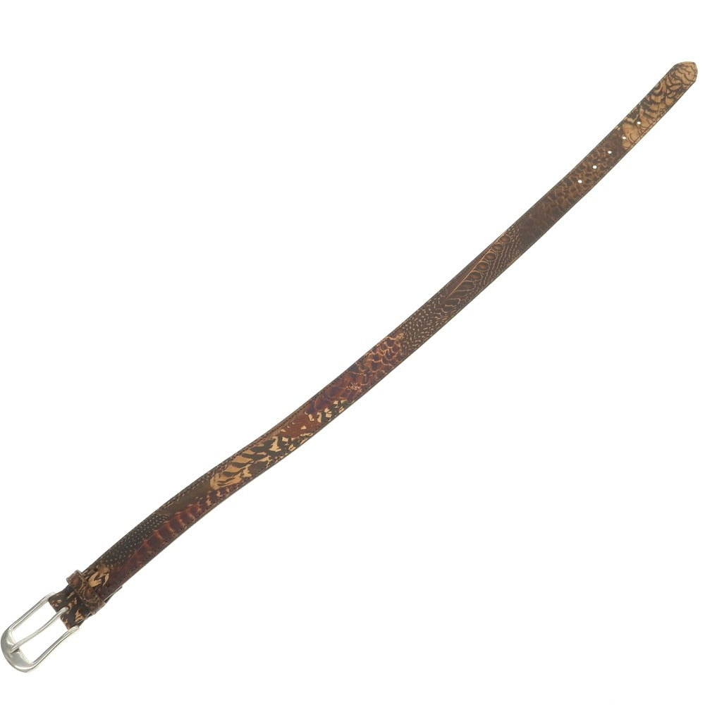 【中古】ポールスミス Paul Smith プリント レザー ベルト ブラウン【 32 】【 状態ランクA 】【 メンズ 】