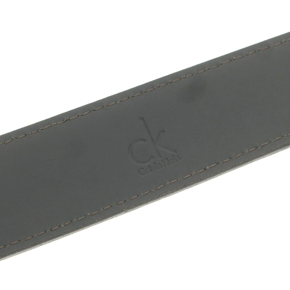 【中古】シーケーカルバンクライン ck 型押しレザー ベルト グリーン【 表記なし 】【 状態ランクA 】【 メンズ 】