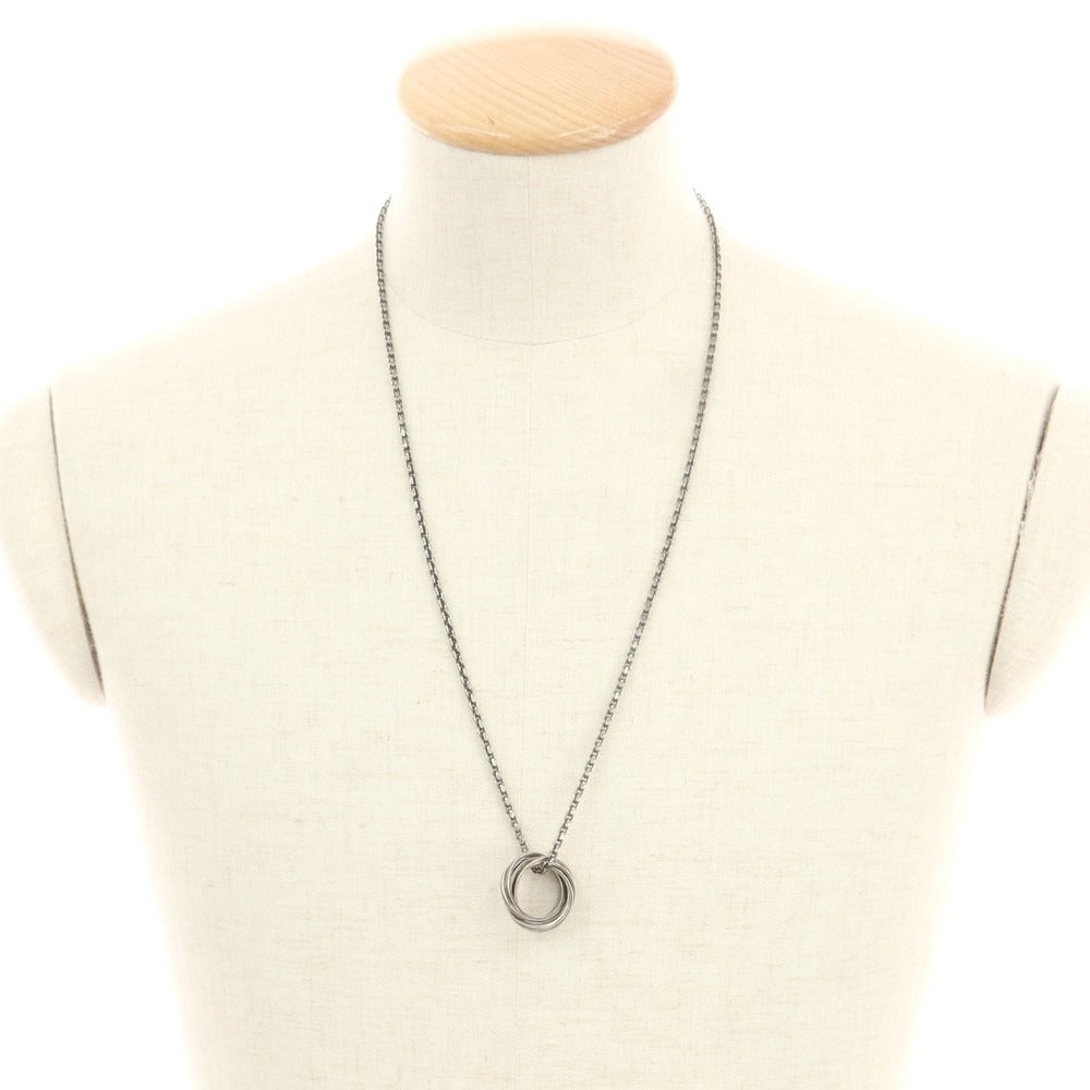 【中古】ユリウス JULIUS 7連リング ネックレス シルバーブラック【 状態ランクB 】【 メンズ 】