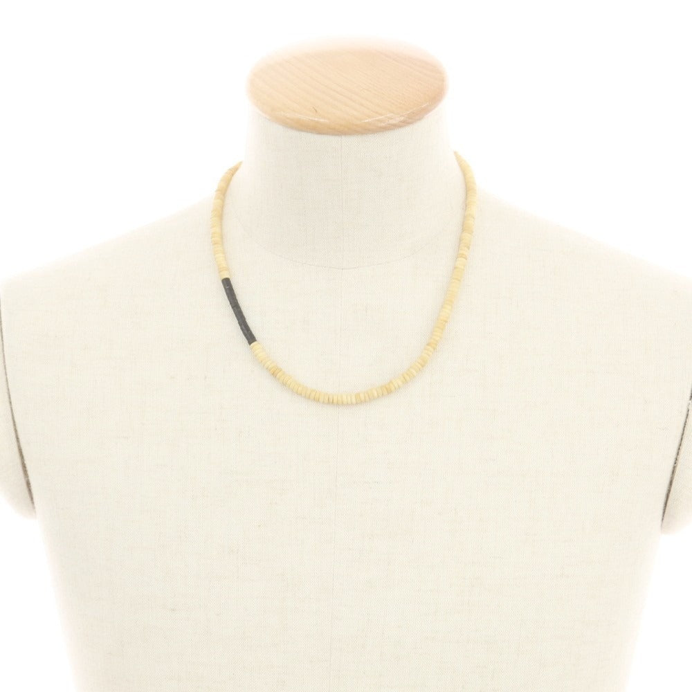 【中古】ラルフローレン RALPH LAUREN ビーズ ネックレス ベージュxブラック【 状態ランクB 】【 メンズ 】