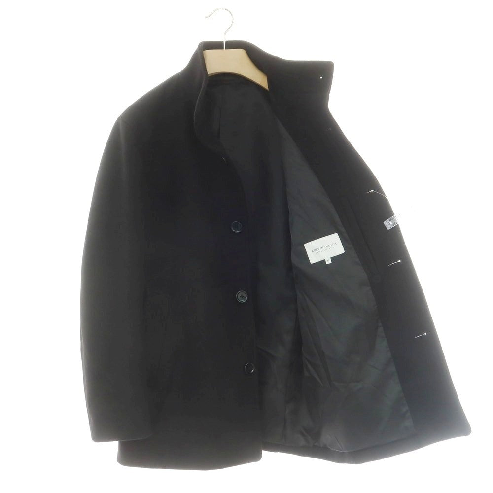 【中古】ア デイ イン ザ ライフ ユナイテッドアローズ a day in the life united arrows ニットメルトン レイズドネックコート ブラック【 M 】【 状態ランクA 】【 メンズ 】