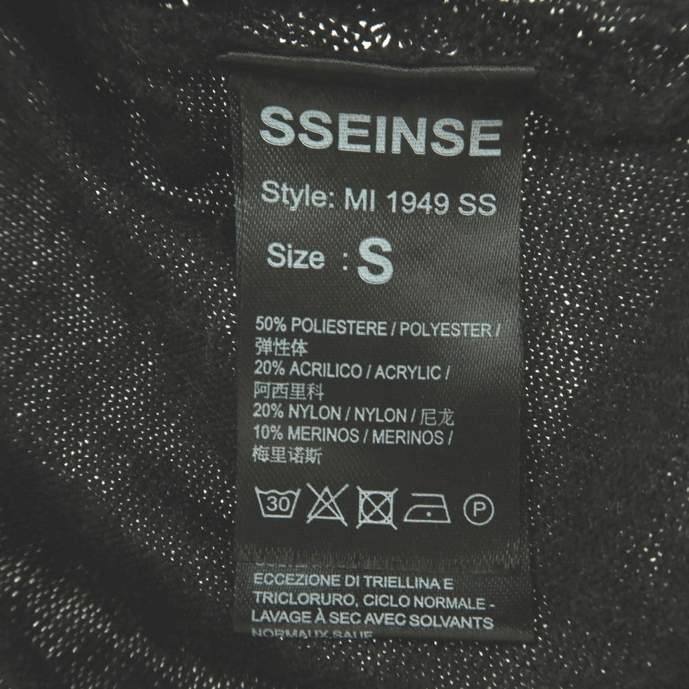 【新品】センス SSEINSE ポリエステルアクリルナイロンウール クルーネック プルオーバーニット チャコールグレー【 S 】【 状態ランクN 】【 メンズ 】