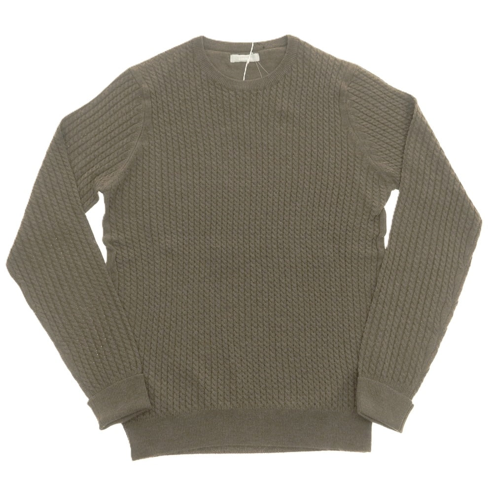 【新品】センス SSEINSE ポリエステルアクリルナイロンウール クルーネック プルオーバーニット カーキ系【 S 】【 状態ランクN 】【 メンズ 】