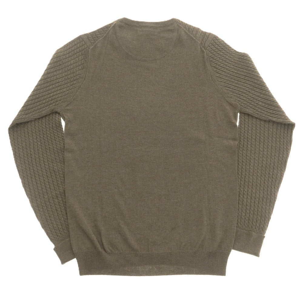 【新品】センス SSEINSE ポリエステルアクリルナイロンウール クルーネック プルオーバーニット カーキ系【 S 】【 状態ランクN 】【 メンズ 】