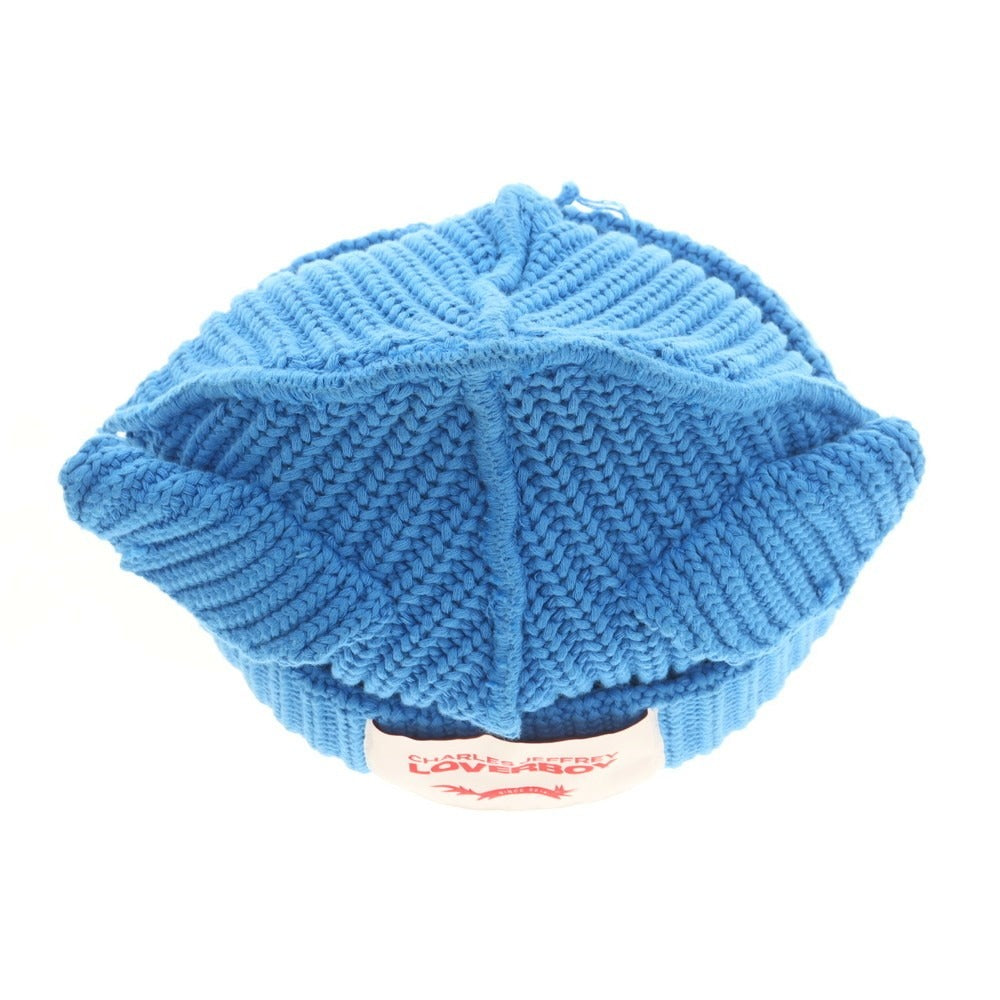 【中古】チャールズジェフリーラバーボーイ Charles Jeffrey LOVERBOY ローゲージコットン ニットキャップ ブルー【 状態ランクD 】【 メンズ 】