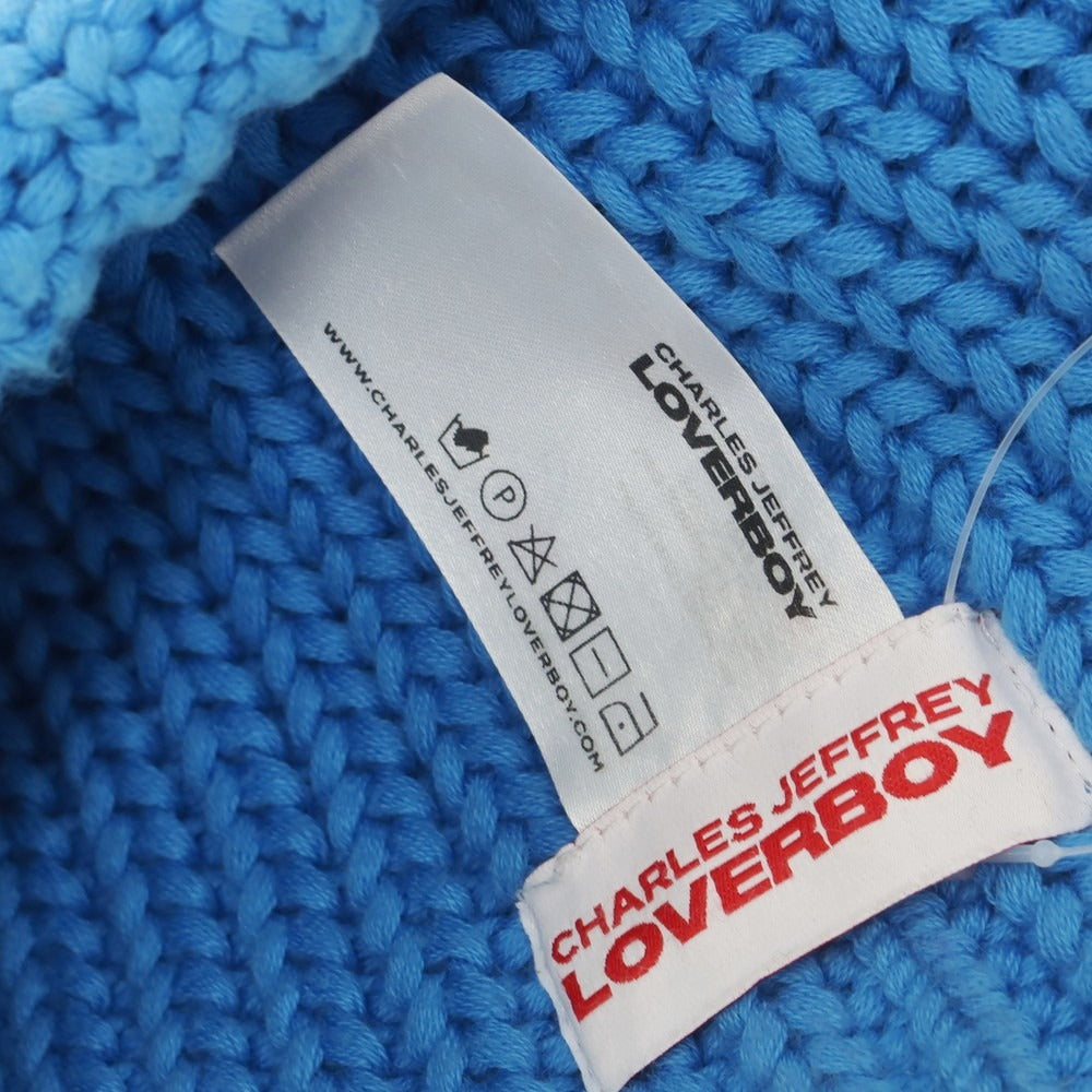 【中古】チャールズジェフリーラバーボーイ Charles Jeffrey LOVERBOY ローゲージコットン ニットキャップ ブルー【 状態ランクD 】【 メンズ 】