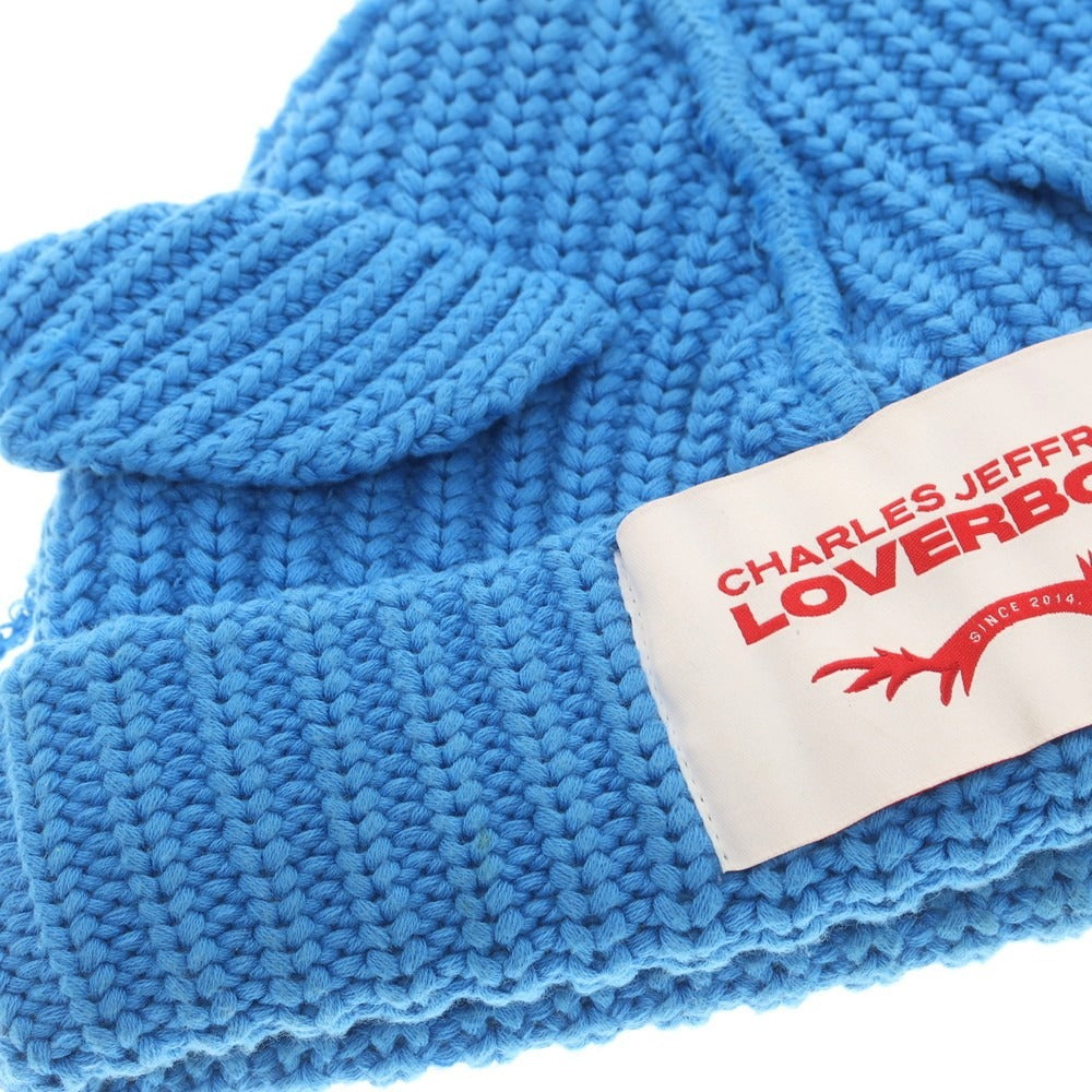 【中古】チャールズジェフリーラバーボーイ Charles Jeffrey LOVERBOY ローゲージコットン ニットキャップ ブルー【 状態ランクD 】【 メンズ 】