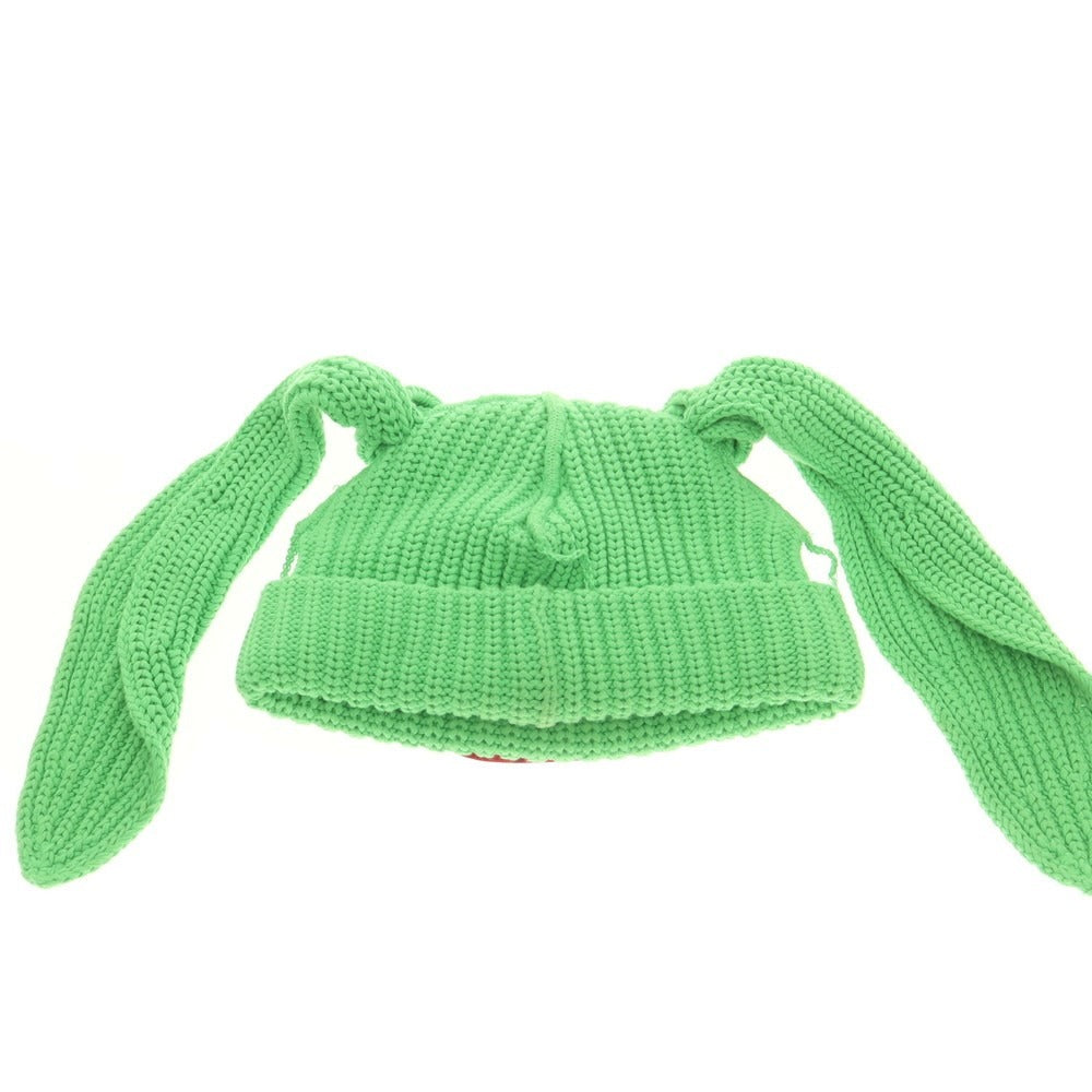 【中古】チャールズジェフリーラバーボーイ Charles Jeffrey LOVERBOY ローゲージコットン ニットキャップ グリーン【 状態ランクC 】【 メンズ 】