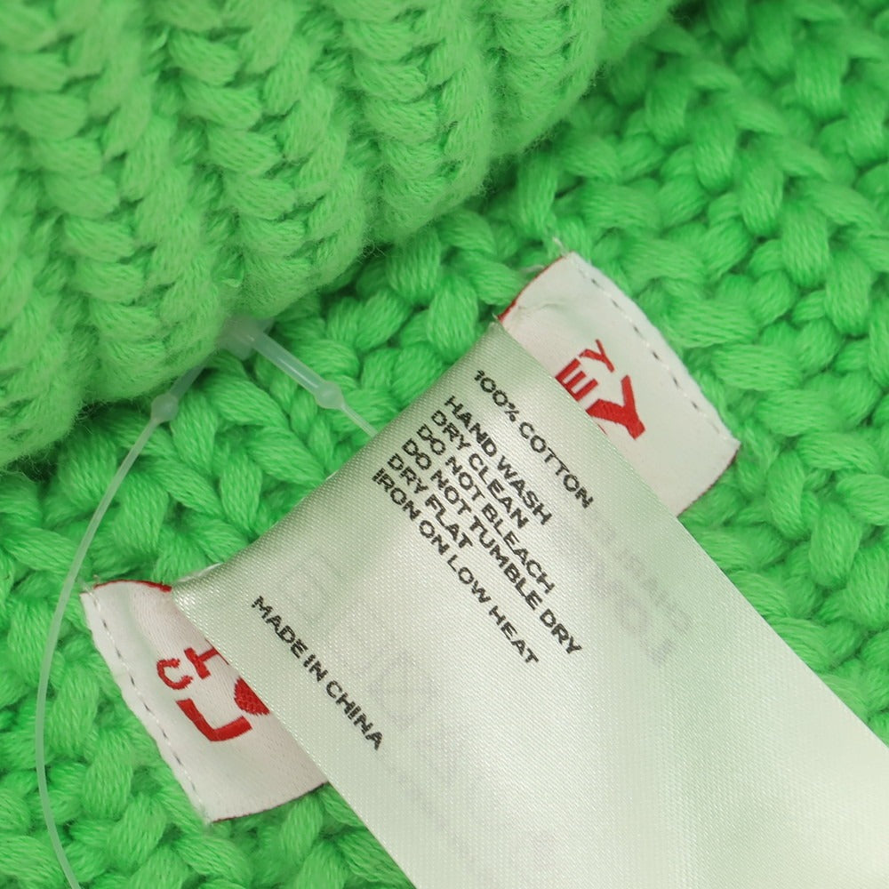 【中古】チャールズジェフリーラバーボーイ Charles Jeffrey LOVERBOY ローゲージコットン ニットキャップ グリーン【 状態ランクC 】【 メンズ 】