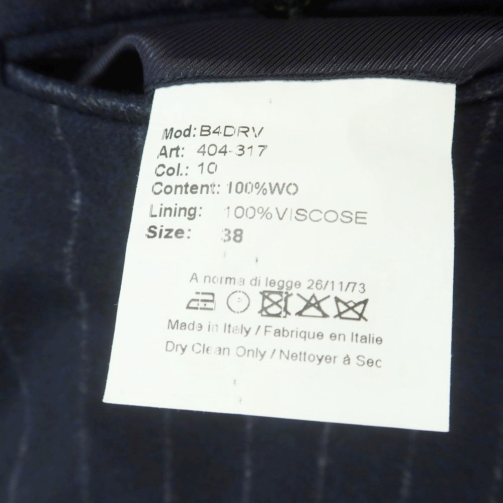 【中古】ドレイクス DRAKES EASYDAY ウール ストライプ 3B テーラードジャケット ネイビーxホワイト【 38 】【 状態ランクB 】【 メンズ 】