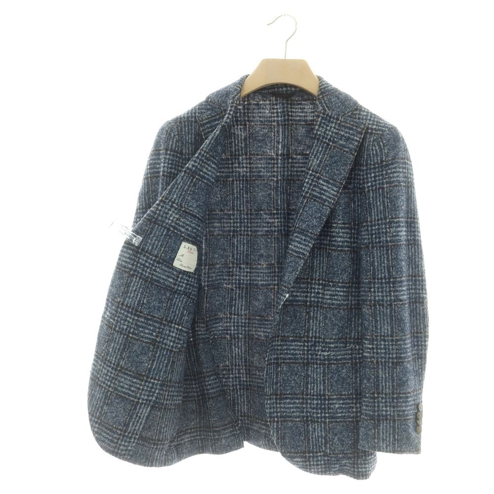 【中古】エルビーエム1911 L.B.M.1911 アクリルウールポリエステル グレンチェック 2B テーラードジャケット ネイビーxブラウン【 48 】【 状態ランクB 】【 メンズ 】