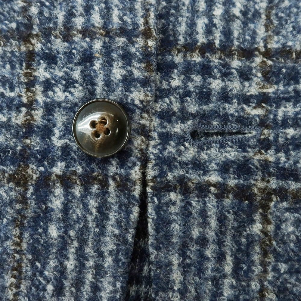 【中古】エルビーエム1911 L.B.M.1911 アクリルウールポリエステル グレンチェック 2B テーラードジャケット ネイビーxブラウン【 48 】【 状態ランクB 】【 メンズ 】