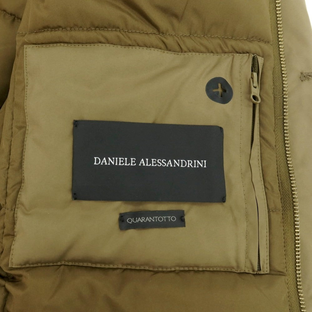 【中古】ダニエレアレッサンドリーニ DANIELE ALESSANDRINI ポリエステル スタンドカラー 中綿ブルゾン オリーブカーキ【 表記なし(M位) 】【 状態ランクB 】【 メンズ 】