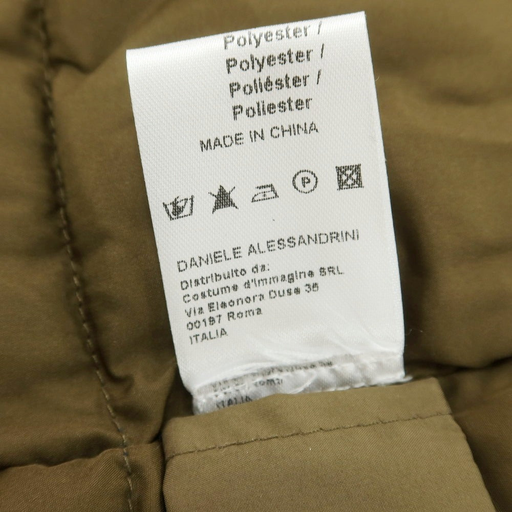 【中古】ダニエレアレッサンドリーニ DANIELE ALESSANDRINI ポリエステル スタンドカラー 中綿ブルゾン オリーブカーキ【 表記なし(M位) 】【 状態ランクB 】【 メンズ 】