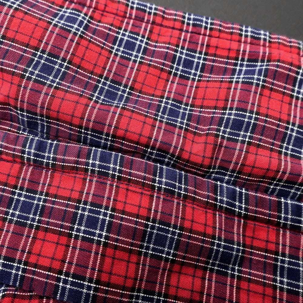 【中古】サルヴァトーレピッコロ Salvatore Piccolo コットン チェック ボタンダウン カジュアルシャツ レッドxネイビー【 38 】【 状態ランクB 】【 メンズ 】