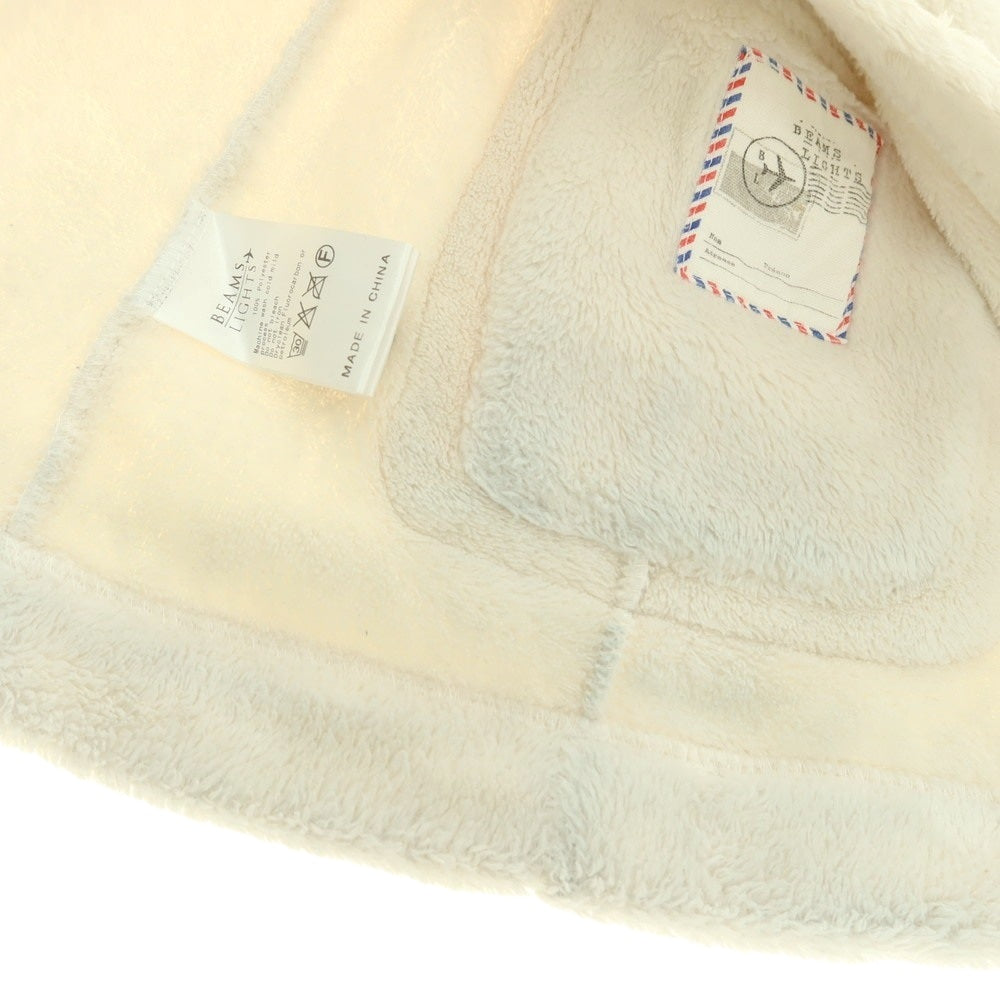 【中古】ビームスライツ BEAMS LIGHTS ポリエステル フリース ショールカラー カーディガン アイボリー【 M 】【 状態ランクC 】【 メンズ 】