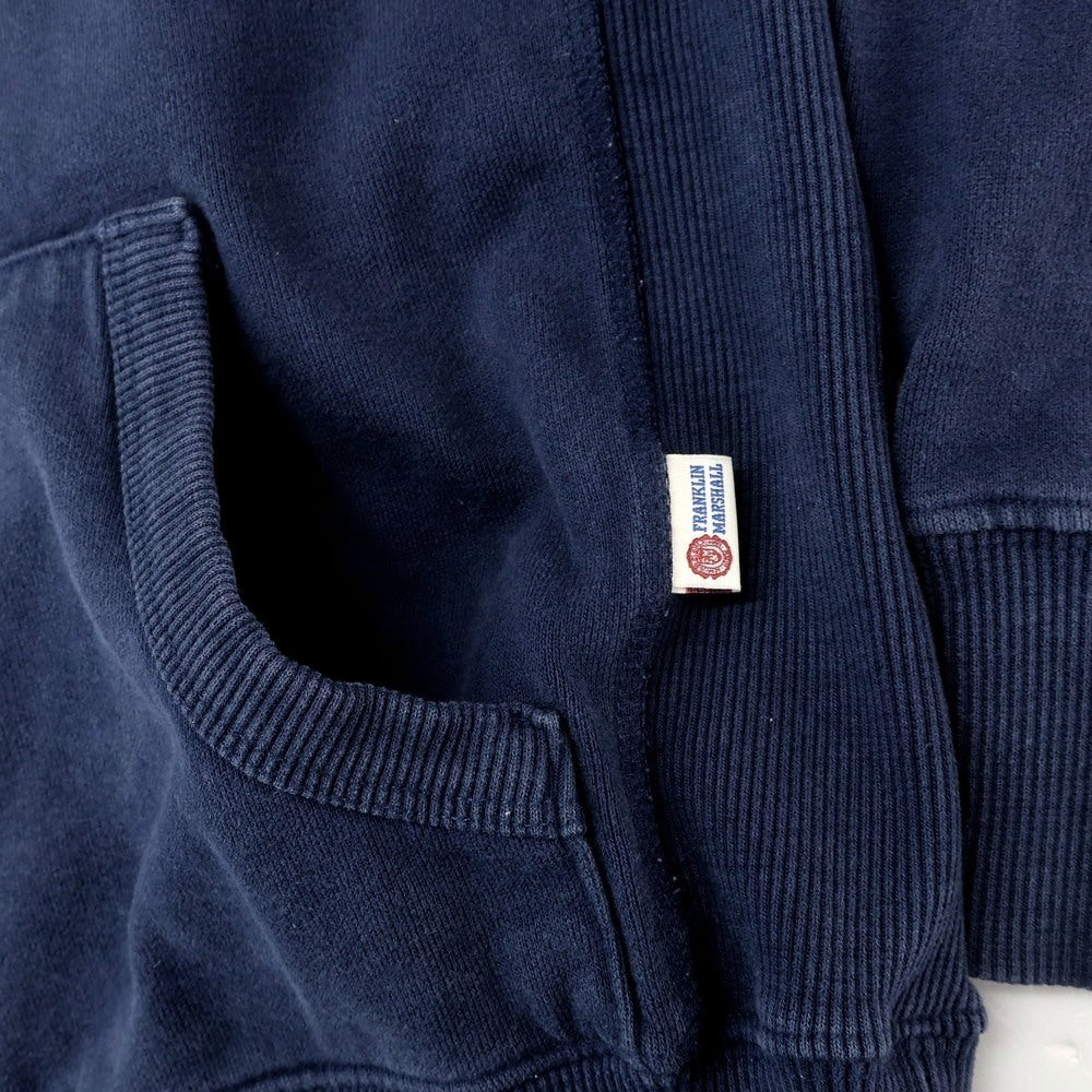 【中古】フランクリンマーシャル FRANKLIN&MARSHALL コットン ジップアップ パーカー ネイビー【 S 】【 状態ランクC 】【 メンズ 】