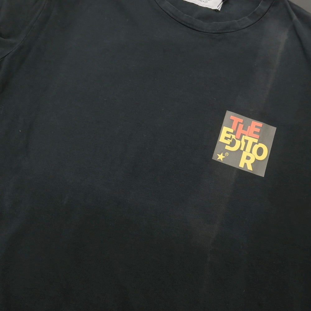 【中古】ジ エディター THE EDITOR コットン クルーネック 半袖Tシャツ ブラック【 S 】【 状態ランクC 】【 メンズ 】