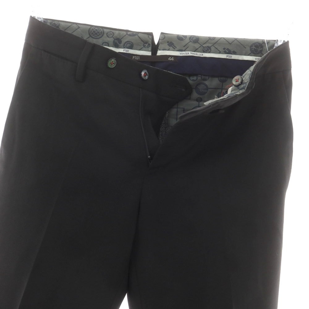 【中古】ピーティーゼロウーノ PT01 ストレッチポリエステルウール ドレススラックスパンツ ブラック【 44 】【 状態ランクB 】【 メンズ 】