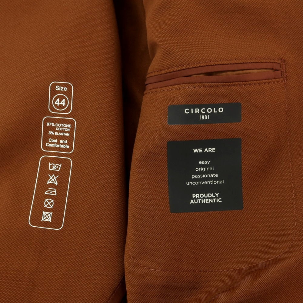 【中古】チルコロ1901 CIRCOLO 1901 コットンジャージー カジュアルジャケット ブラウン【 44 】【 状態ランクA 】【 メンズ 】