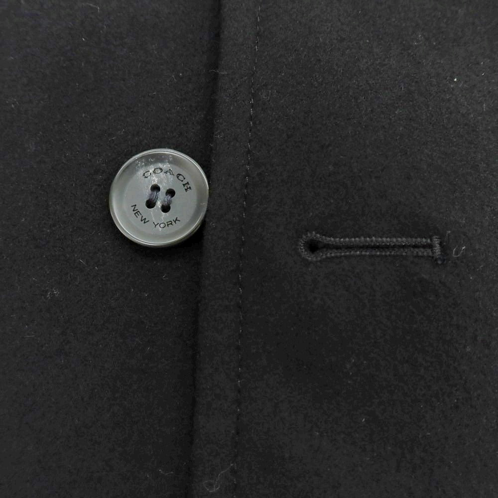 【中古】コーチ COACH ウールナイロン ピーコート ブラック【 XS 】【 状態ランクB 】【 メンズ 】