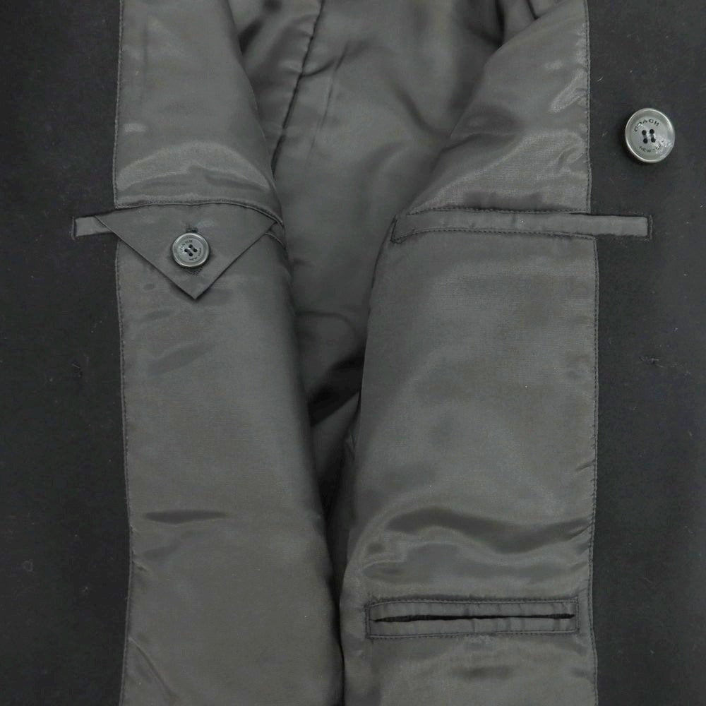 【中古】コーチ COACH ウールナイロン ピーコート ブラック【 XS 】【 状態ランクB 】【 メンズ 】