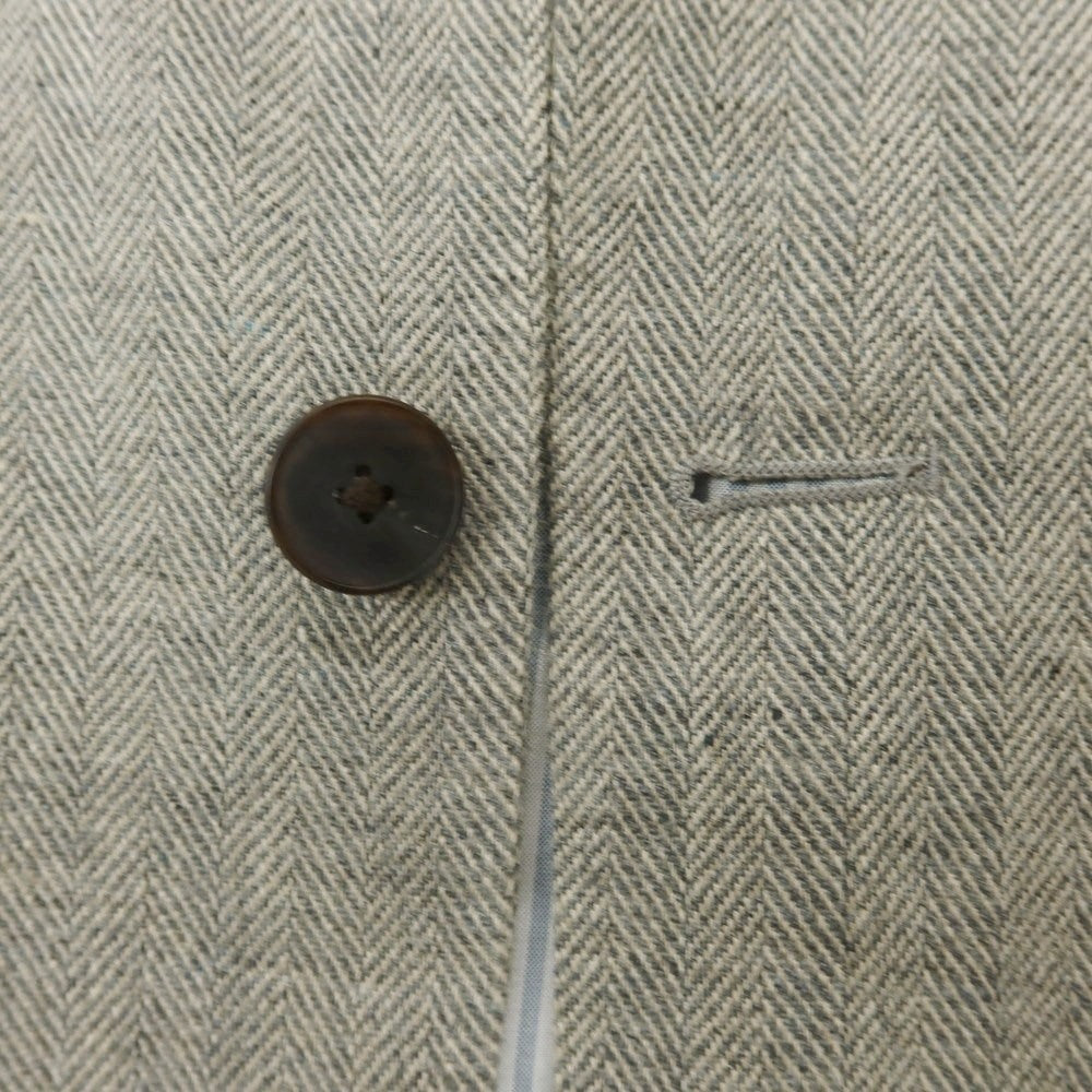 【中古】ビューティアンドユースユナイテッドアローズ BEAUTY&YOUTH UNITED ARROWS リネンウールナイロン ヘリンボーン織り 3B テーラードジャケット グレージュ【 S 】【 状態ランクC 】【 メンズ 】