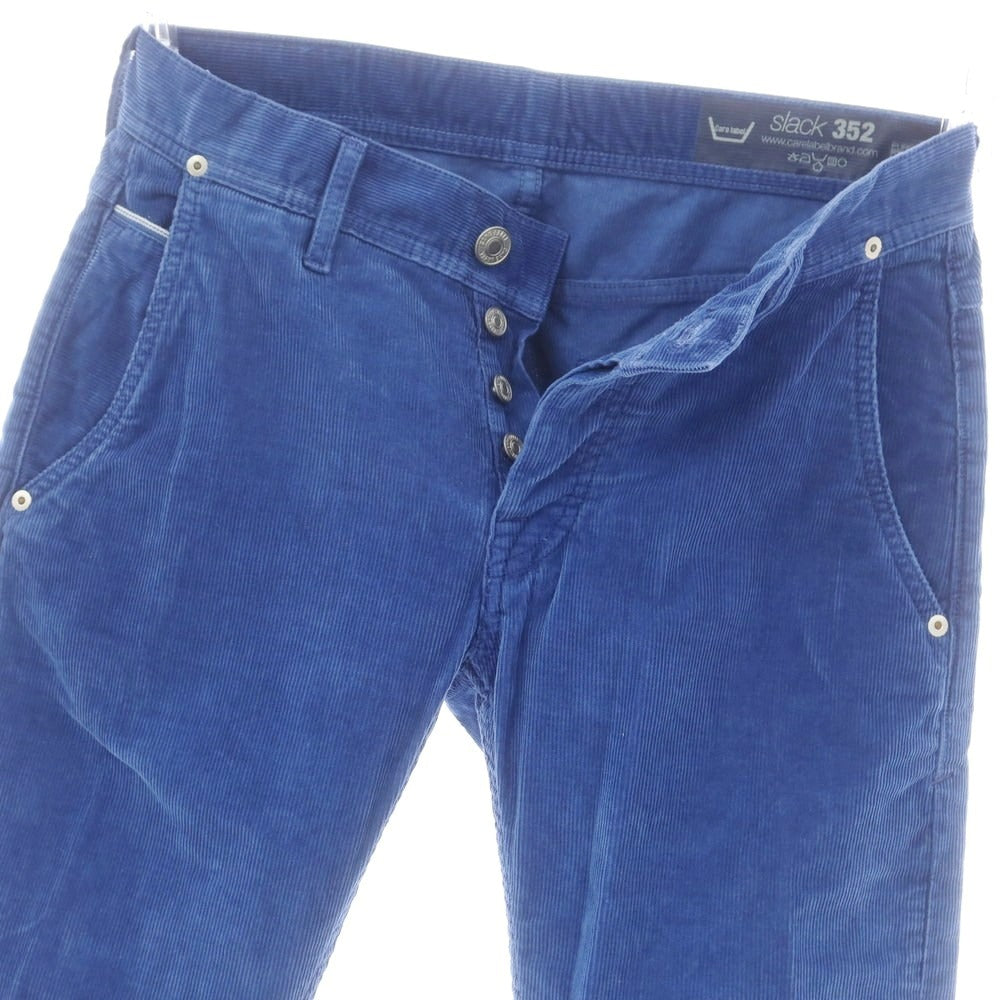 【中古】ケアレーベル Care label ストレッチ コーデュロイパンツ ブルー【 29 】【 状態ランクB 】【 メンズ 】