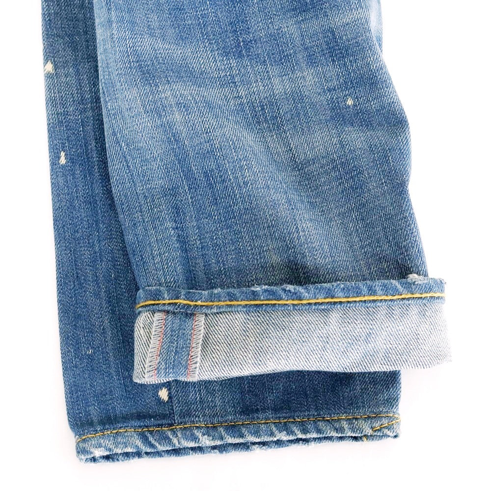 【中古】レイン Reign ダメージ&リペア加工 コットン ジーンズ デニムパンツ ブルー【 30 】【 状態ランクC 】【 メンズ 】