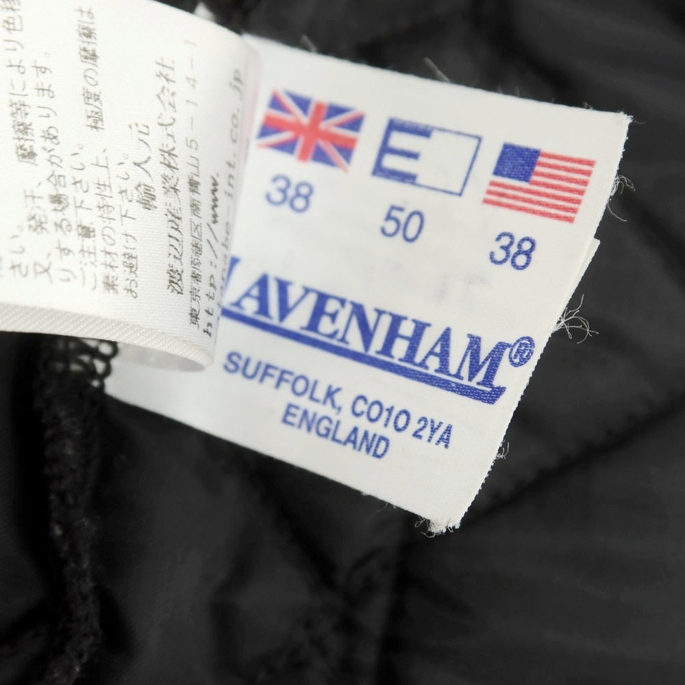【中古】ラベンハム LAVENHAM ポリエステル ロゴ キルティングブルゾン ブラック【 38 】【 状態ランクB 】【 メンズ 】