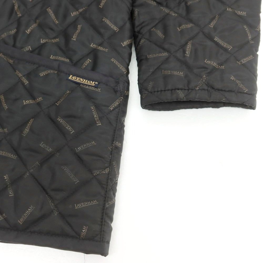 【中古】ラベンハム LAVENHAM ポリエステル ロゴ キルティングブルゾン ブラック【 38 】【 状態ランクB 】【 メンズ 】