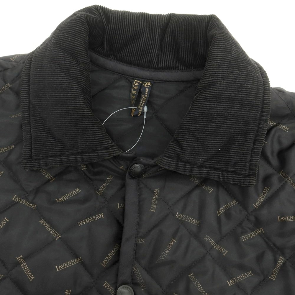 【中古】ラベンハム LAVENHAM ポリエステル ロゴ キルティングブルゾン ブラック【 38 】【 状態ランクB 】【 メンズ 】