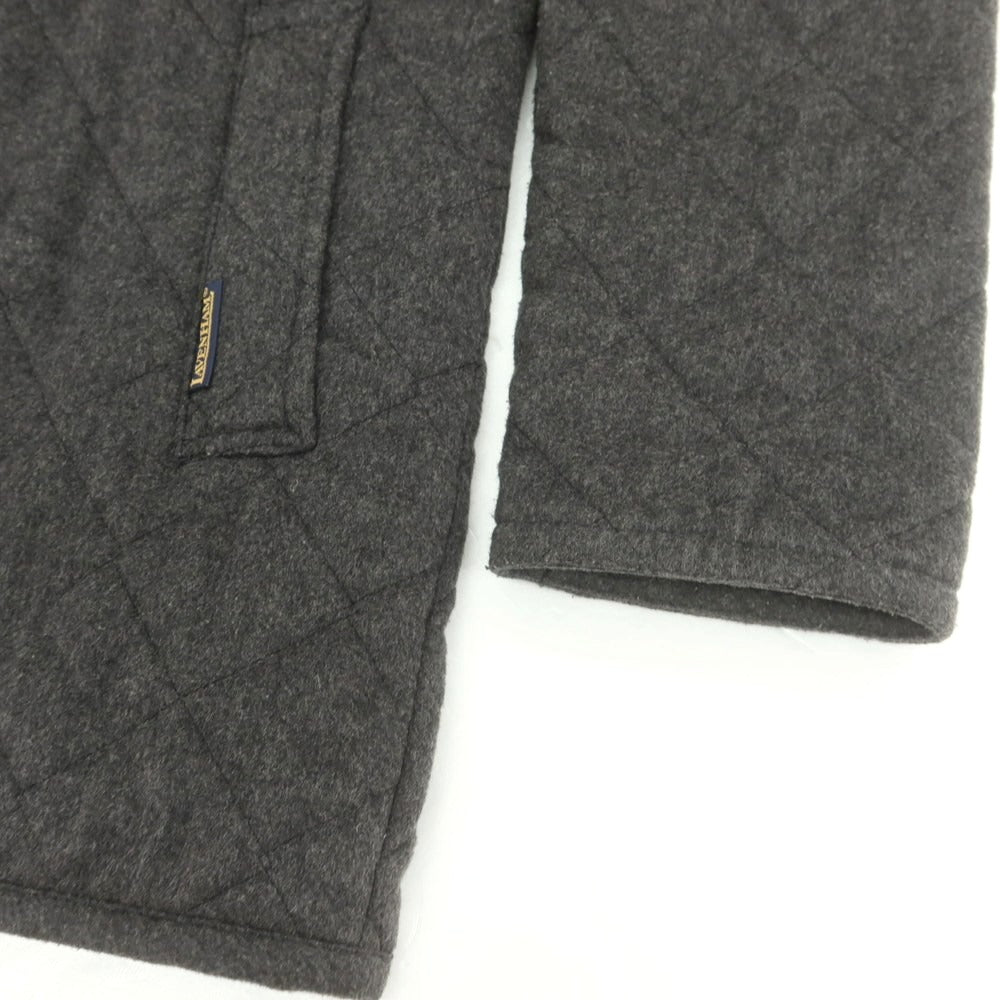 【中古】ラベンハム LAVENHAM ウールポリエステル キルティングブルゾン ダークグレー【 38 】【 状態ランクB 】【 メンズ 】