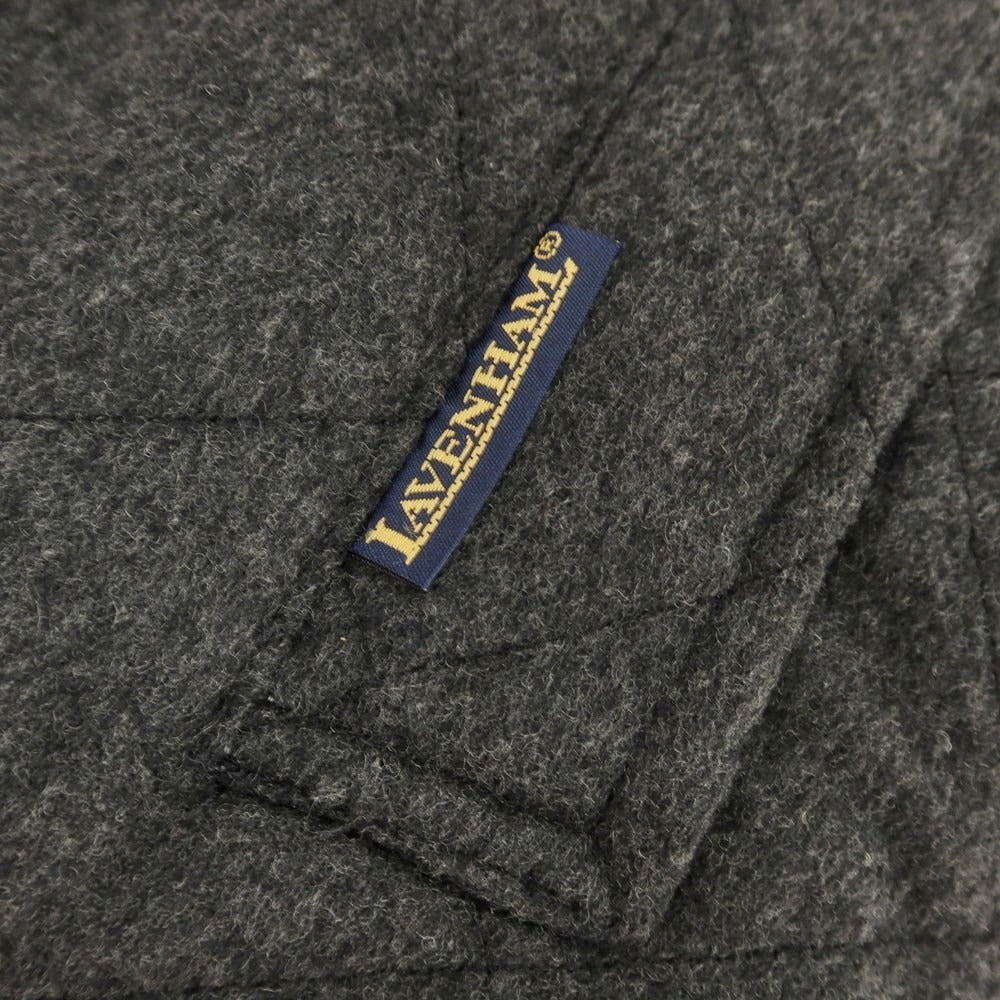 【中古】ラベンハム LAVENHAM ウールポリエステル キルティングブルゾン ダークグレー【 38 】【 状態ランクB 】【 メンズ 】