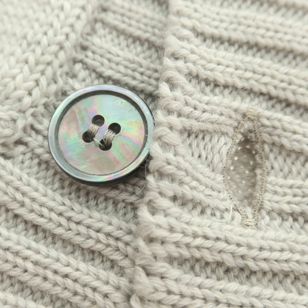 【中古】ザノーネ ZANONE ミドルゲージ ウール ショールカラー カーディガン ライトグレー【 44 】【 状態ランクB 】【 メンズ 】