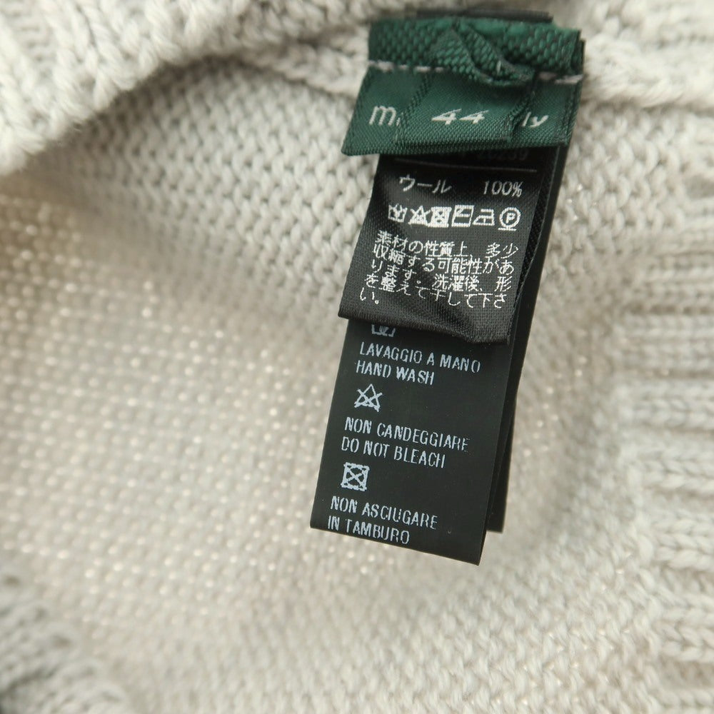 【中古】ザノーネ ZANONE ミドルゲージ ウール ショールカラー カーディガン ライトグレー【 44 】【 状態ランクB 】【 メンズ 】