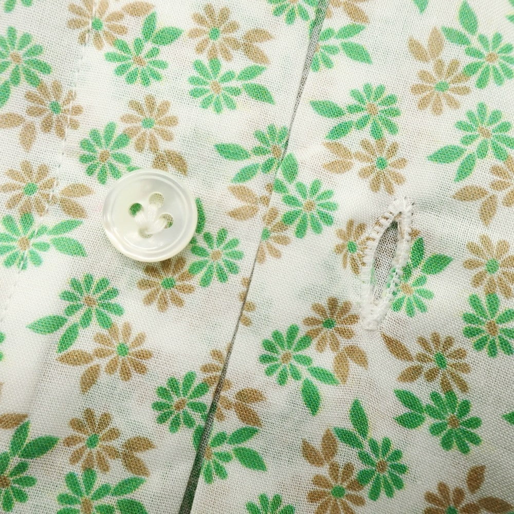 【中古】エンメ テ エンネ Emme te. Enne コットン 花柄 ホリゾンタルカラー カジュアルシャツ グリーン【 XS 】【 状態ランクA 】【 メンズ 】