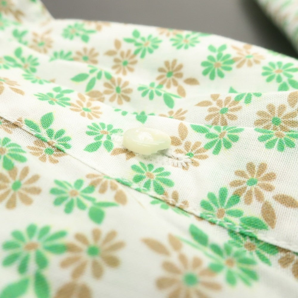 【中古】エンメ テ エンネ Emme te. Enne コットン 花柄 ホリゾンタルカラー カジュアルシャツ グリーン【 XS 】【 状態ランクA 】【 メンズ 】