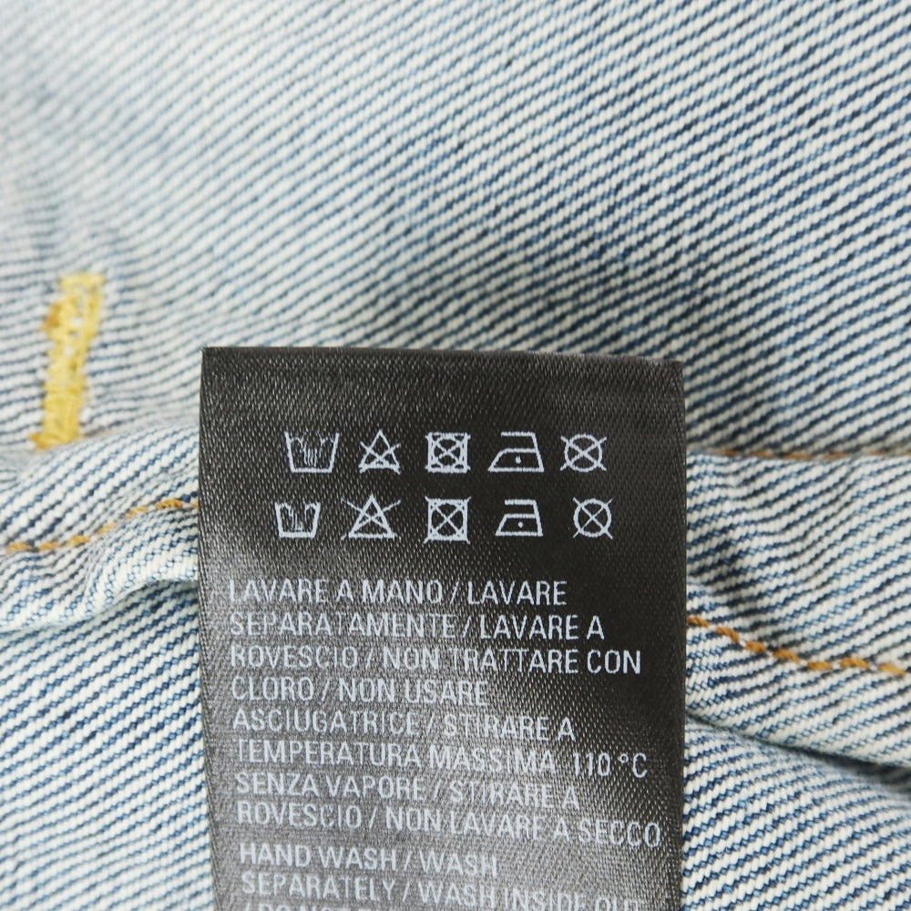 【中古】バレンシアガ BALENCIAGA ビッグシルエット ペイント デニムジャケット ブルー【 5 】【 状態ランクB 】【 メンズ 】