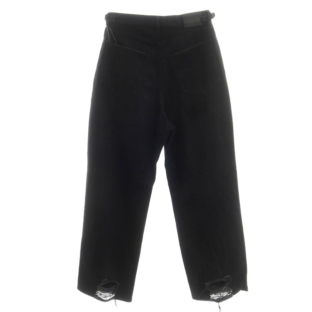 【中古】バレンシアガ BALENCIAGA ダメージ加工 コットン デニムパンツ ブラック【 S 】【 状態ランクB 】【 メンズ 】